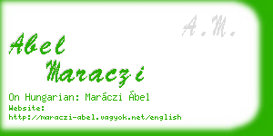 abel maraczi business card