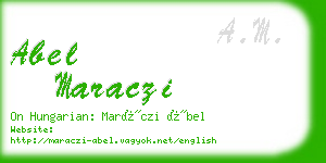 abel maraczi business card